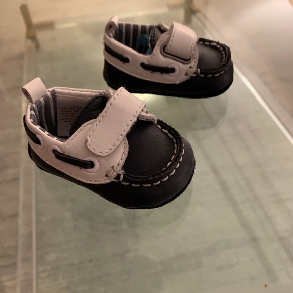 Janie and Jack pants and matching crib shoes. - Picture 2 of 5